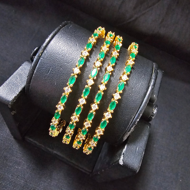 Green Gold Plated bangles