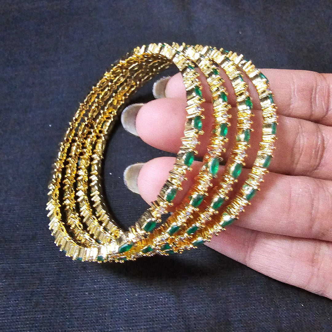 Green Gold Plated bangles