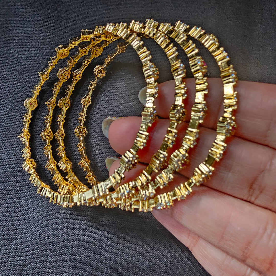 CZ 4 Bangles set