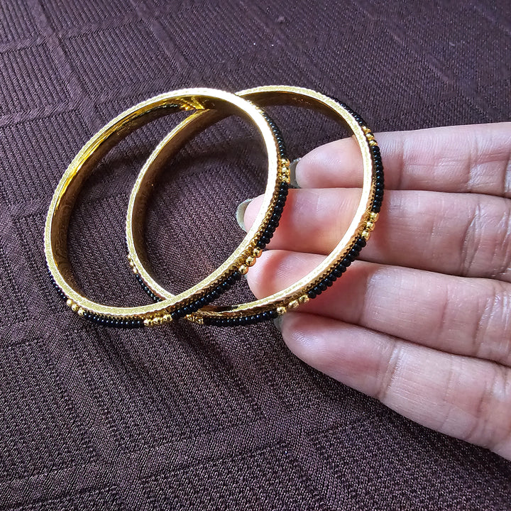 Black beads Bangles Set