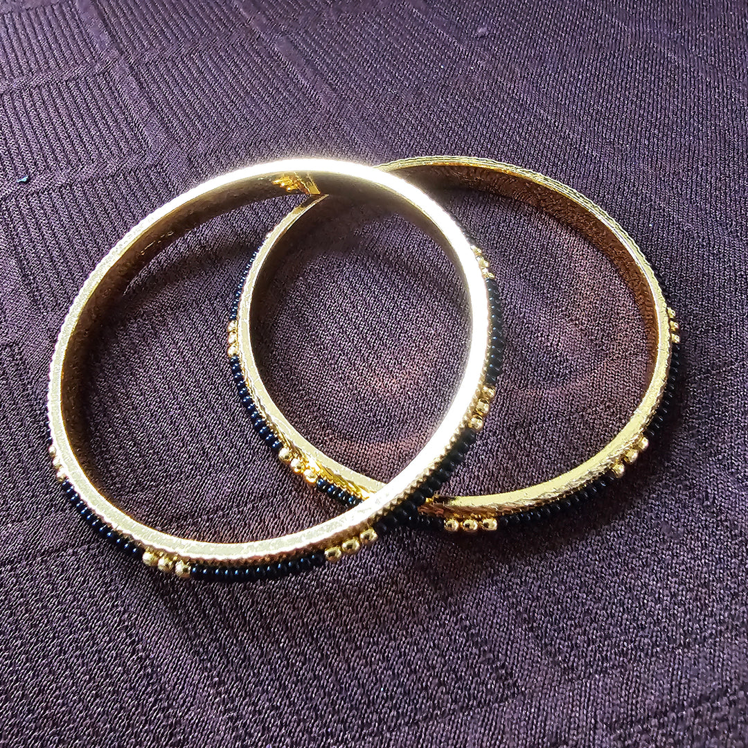 Black beads Bangles Set