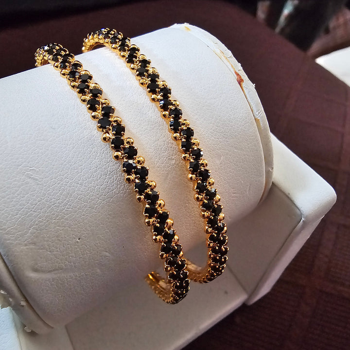 Black Stone Bangles Set