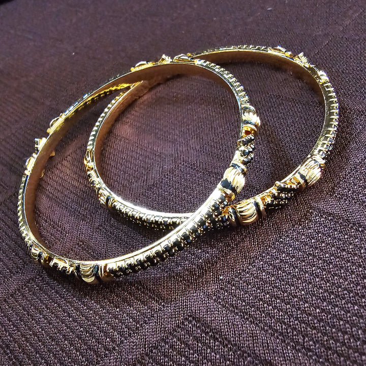Black Stones Bangles Set
