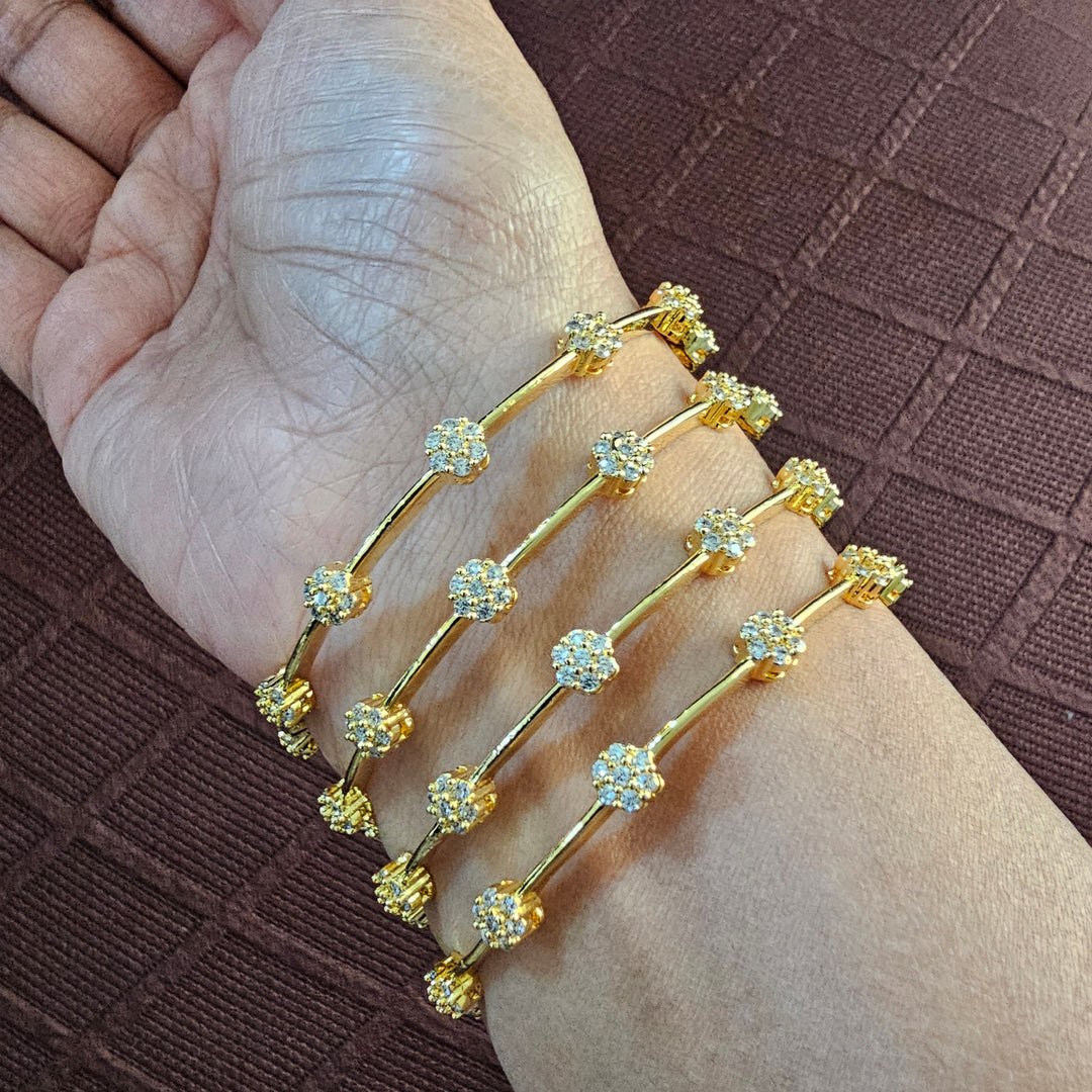 Full White Bangles Set