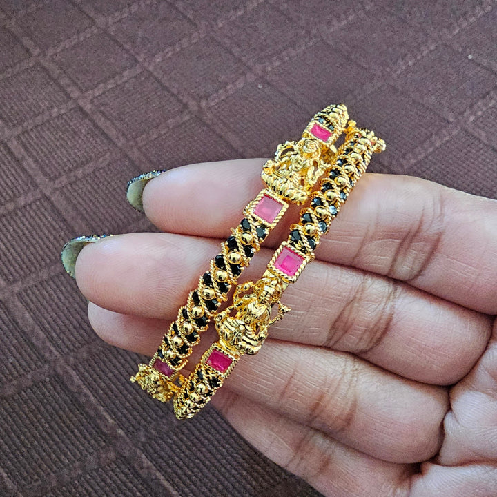 Balck/Pink Lakshmi bangles