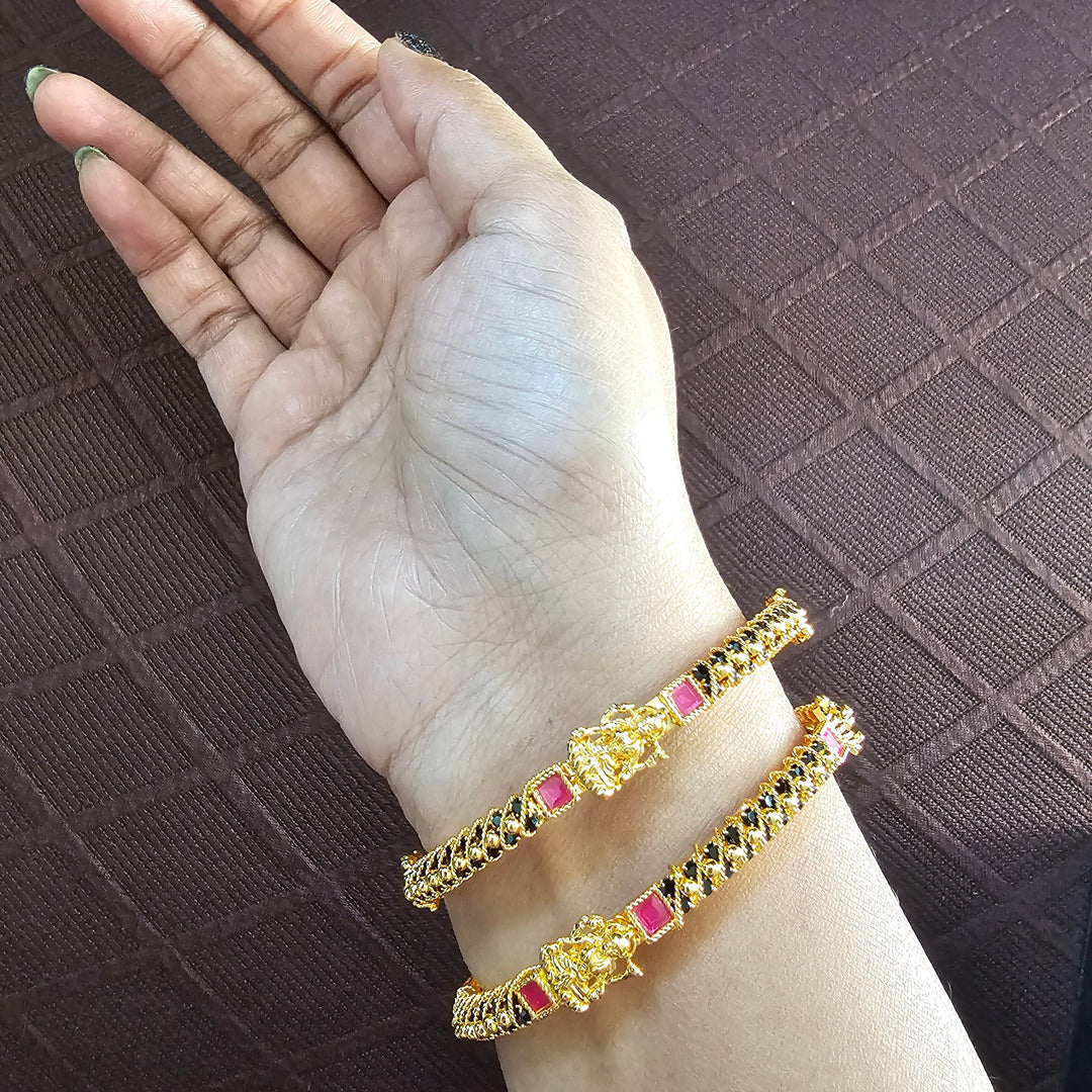 Balck/Pink Lakshmi bangles