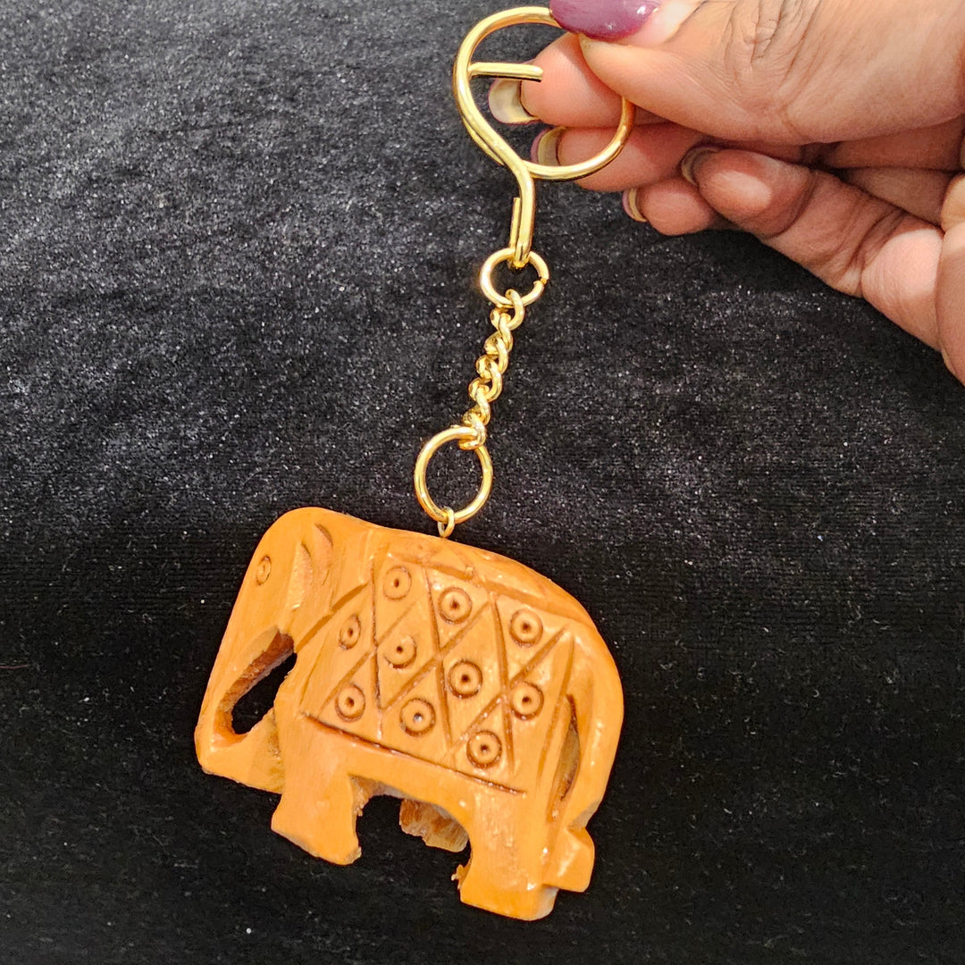 Handmade wooden elephant