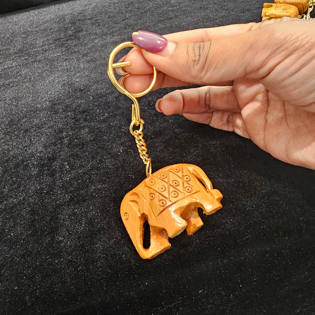 Handmade wooden elephant