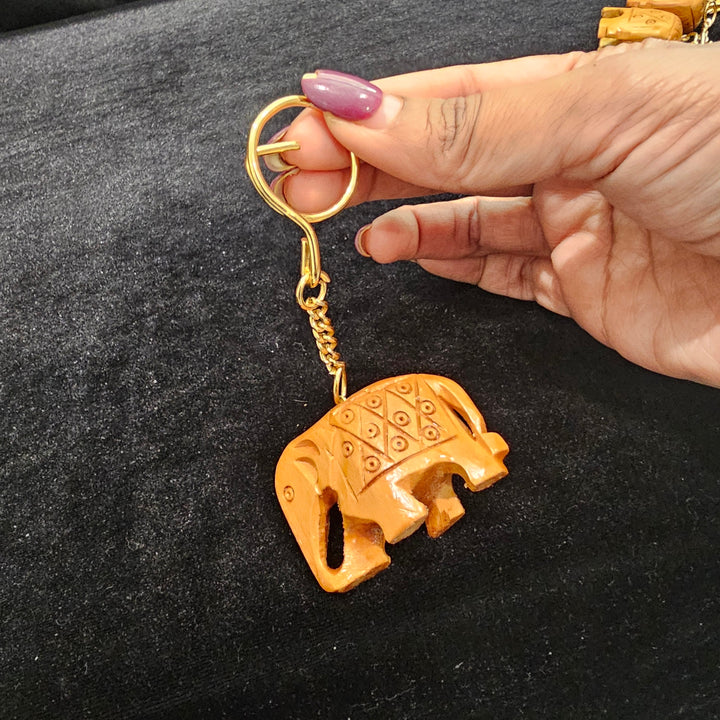 Handmade wooden elephant