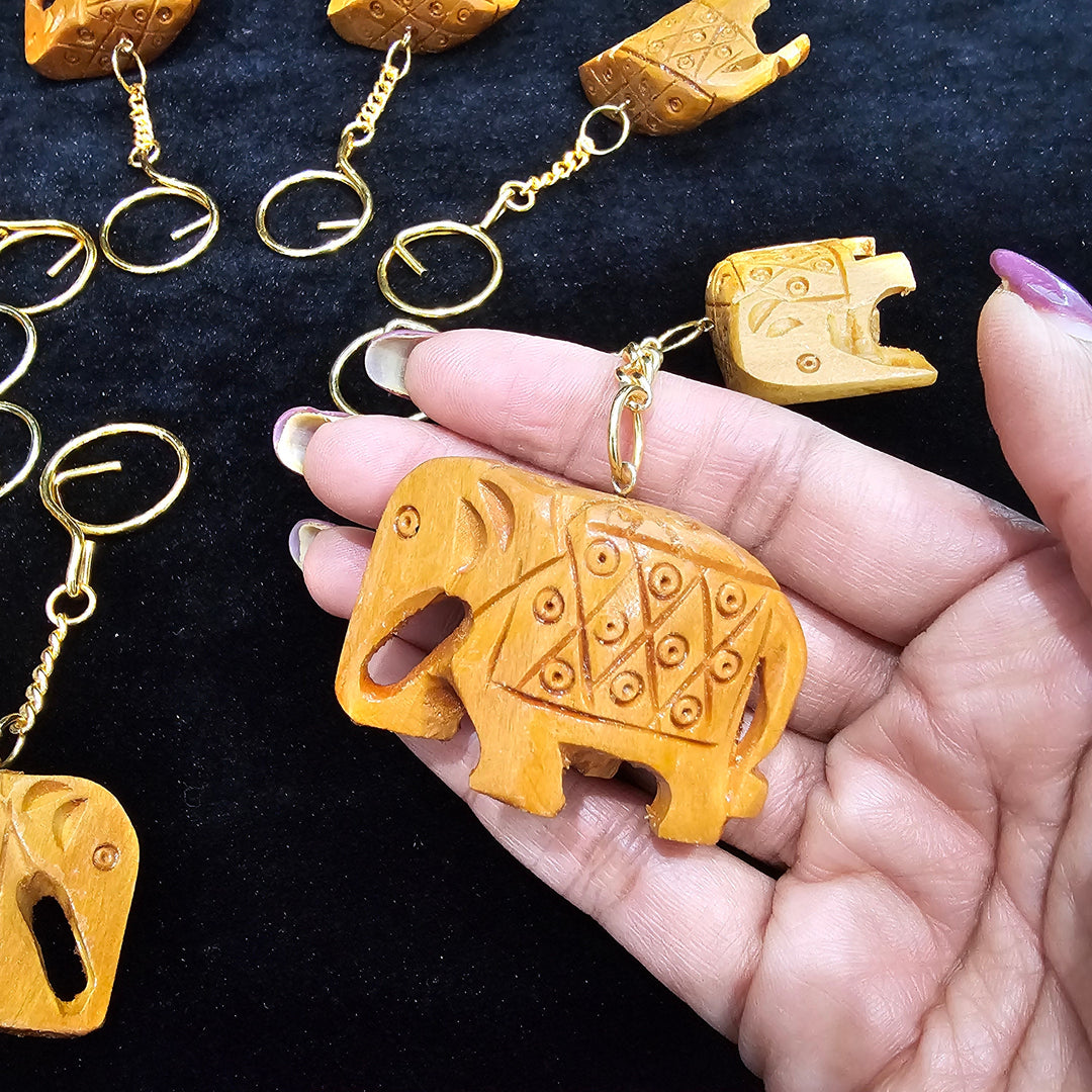 Handmade wooden elephant