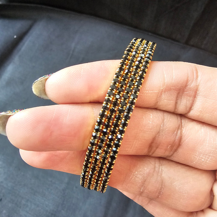 Black stone bangles
