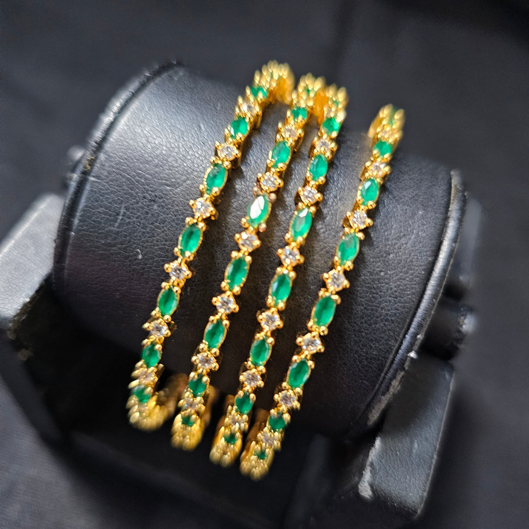 Green Gold Plated bangles