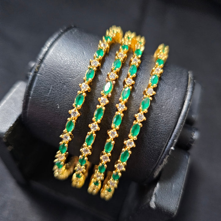 Green Gold Plated bangles