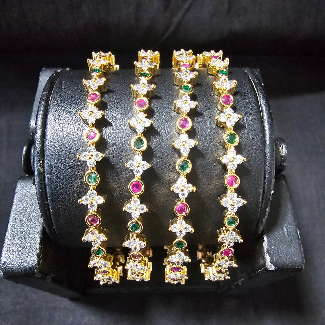CZ 4 Bangles set