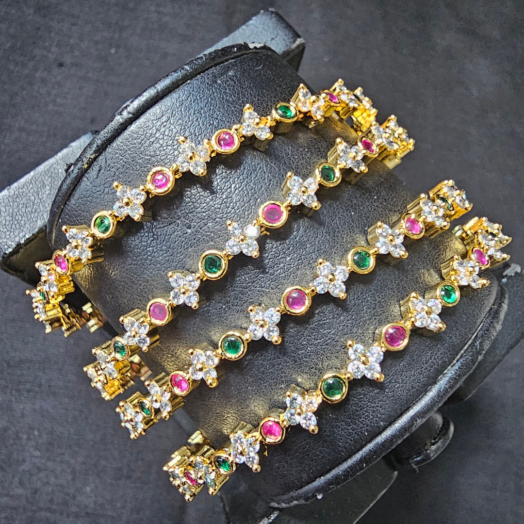 CZ 4 Bangles set