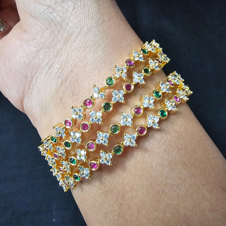 CZ 4 Bangles set