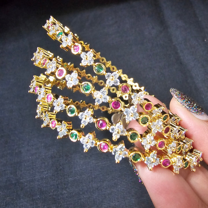 CZ 4 Bangles set