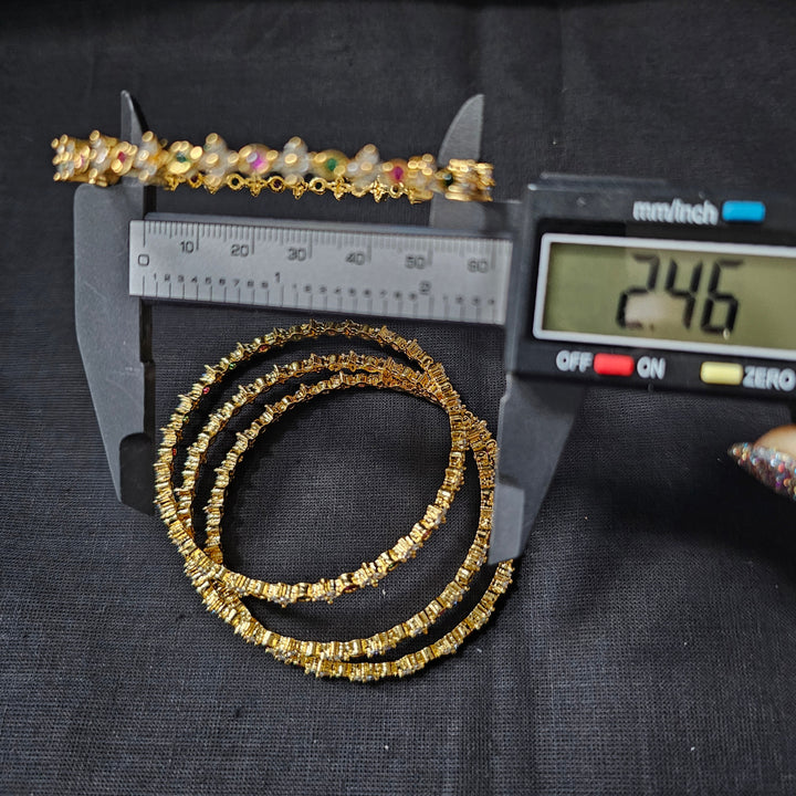CZ 4 Bangles set