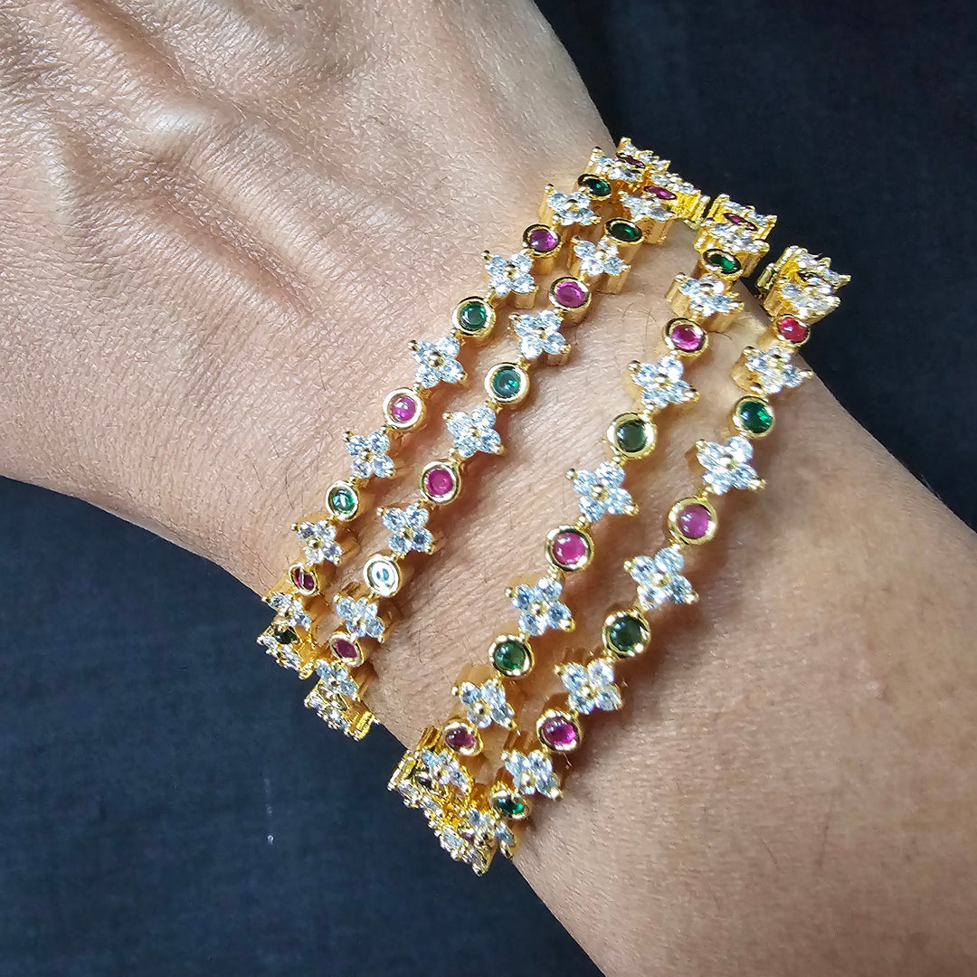 CZ 4 Bangles set