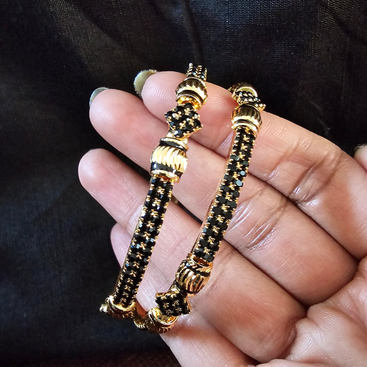 Black Stones Bangles Set