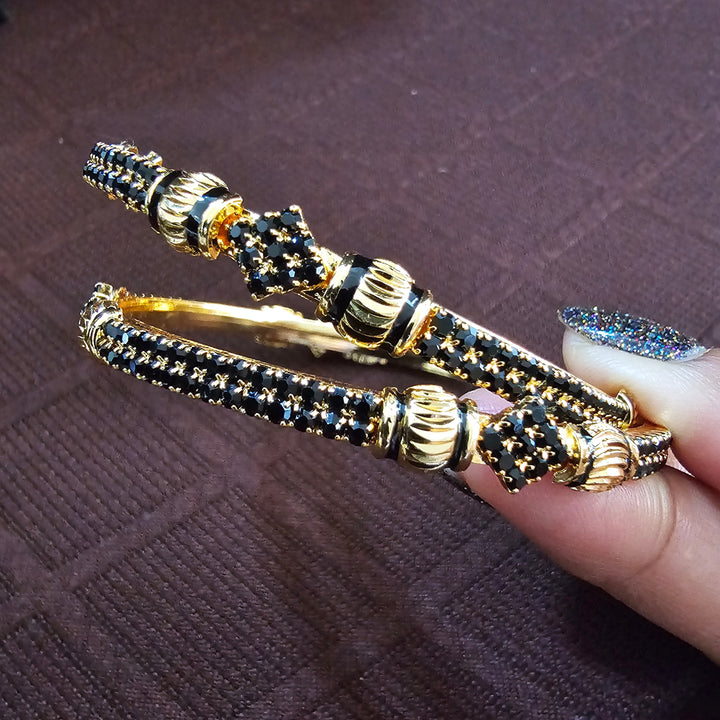Black Stones Bangles Set
