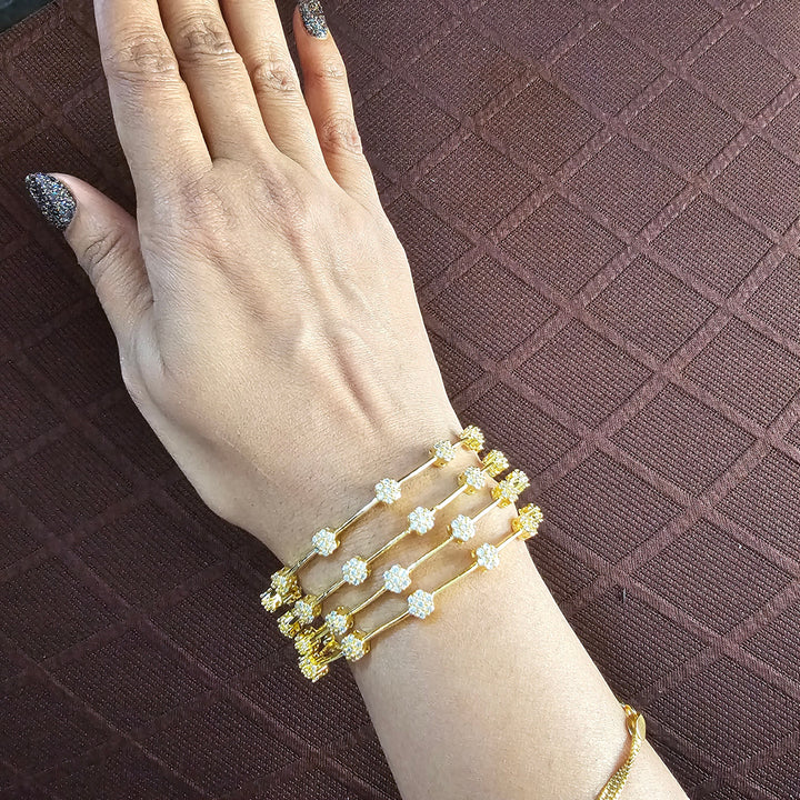 Full White Bangles Set