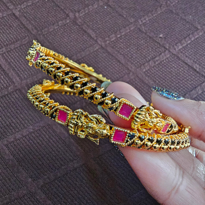 Balck/Pink Lakshmi bangles