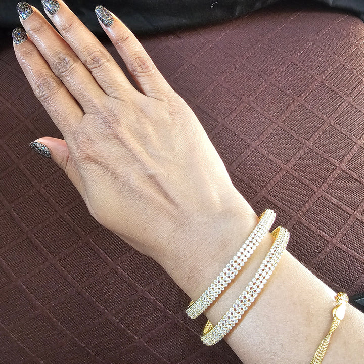 Full white Bangles Set