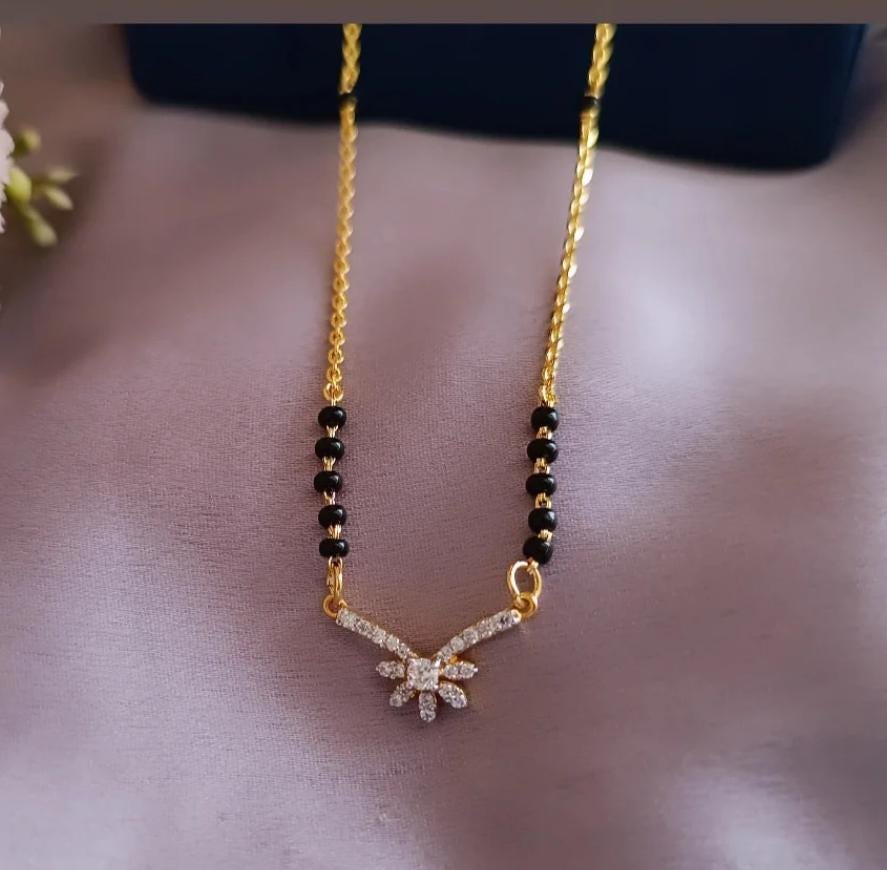 Silver Black Beads Necklace
