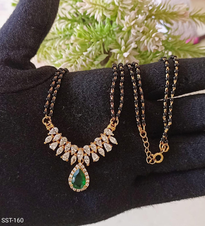 Green Black Beads