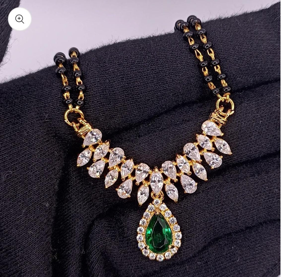 Green Black Beads