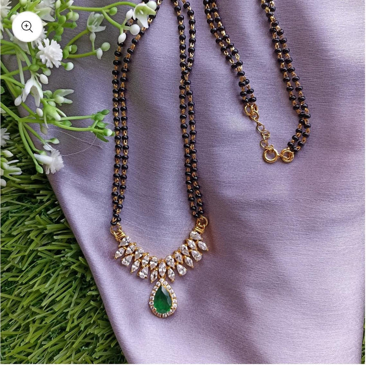 Green Black Beads