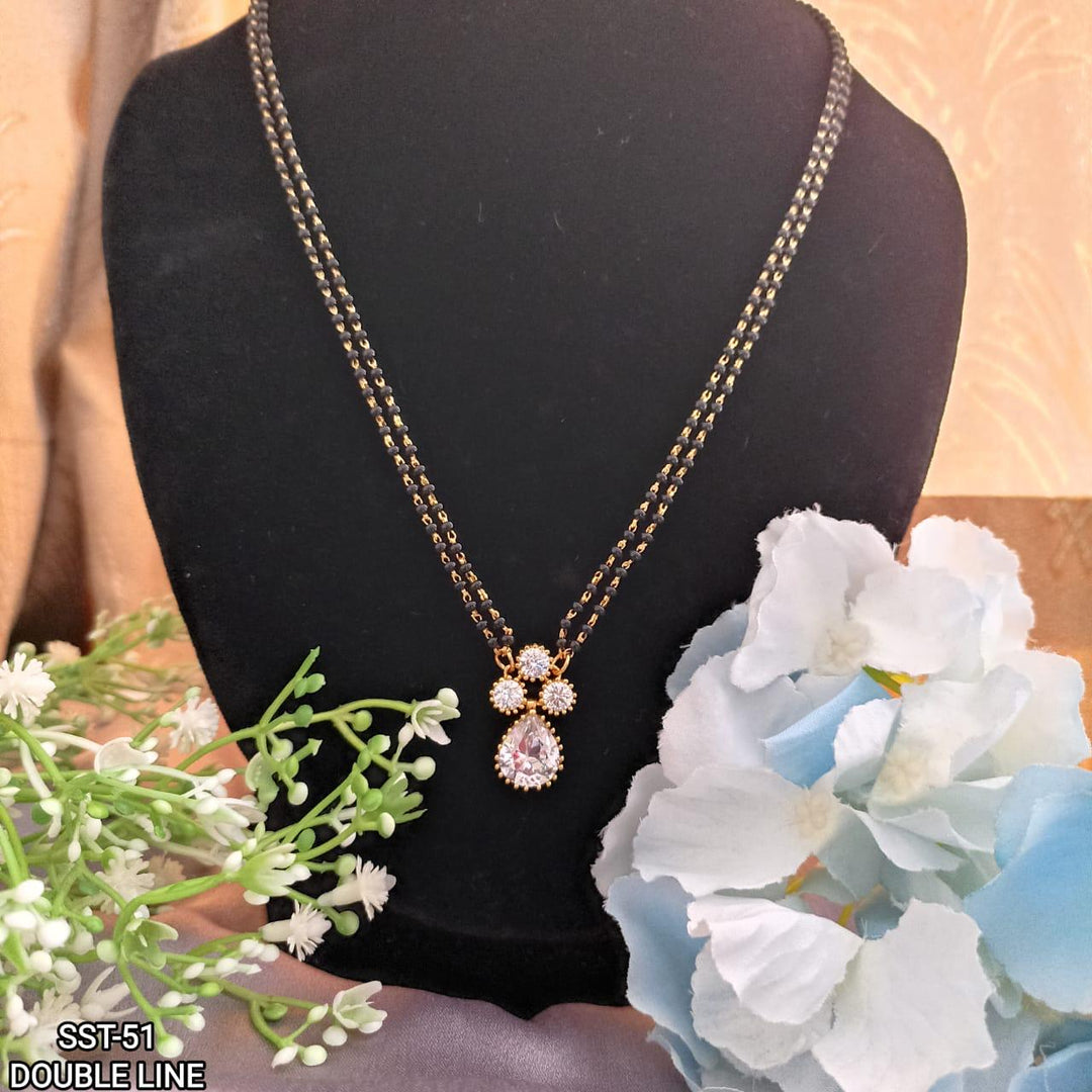 2 Strands Black Beads