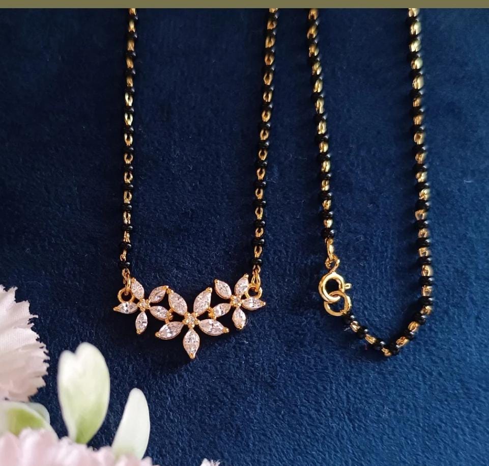 CZ Black Beads necklace