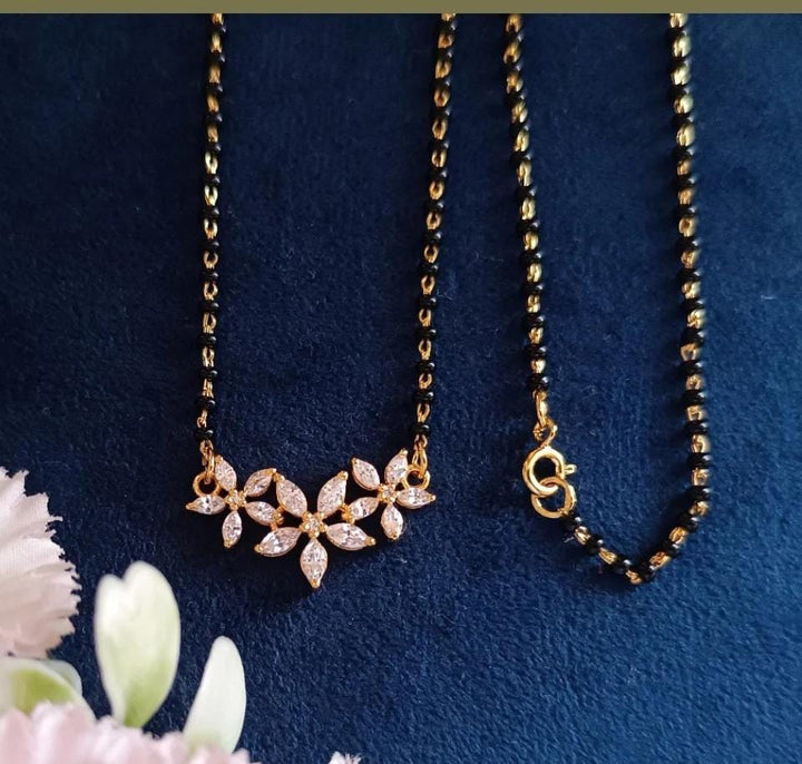 CZ Black Beads necklace