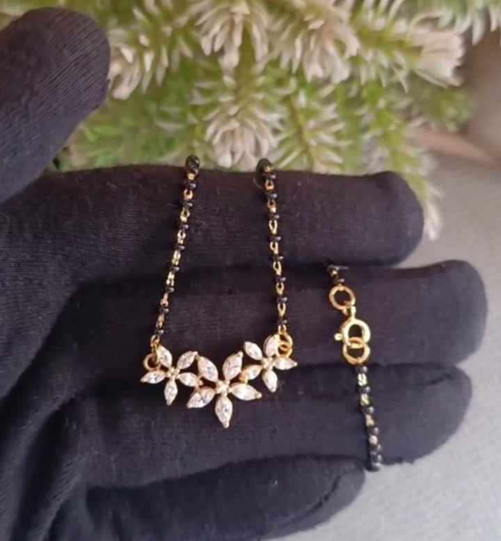 CZ Black Beads necklace
