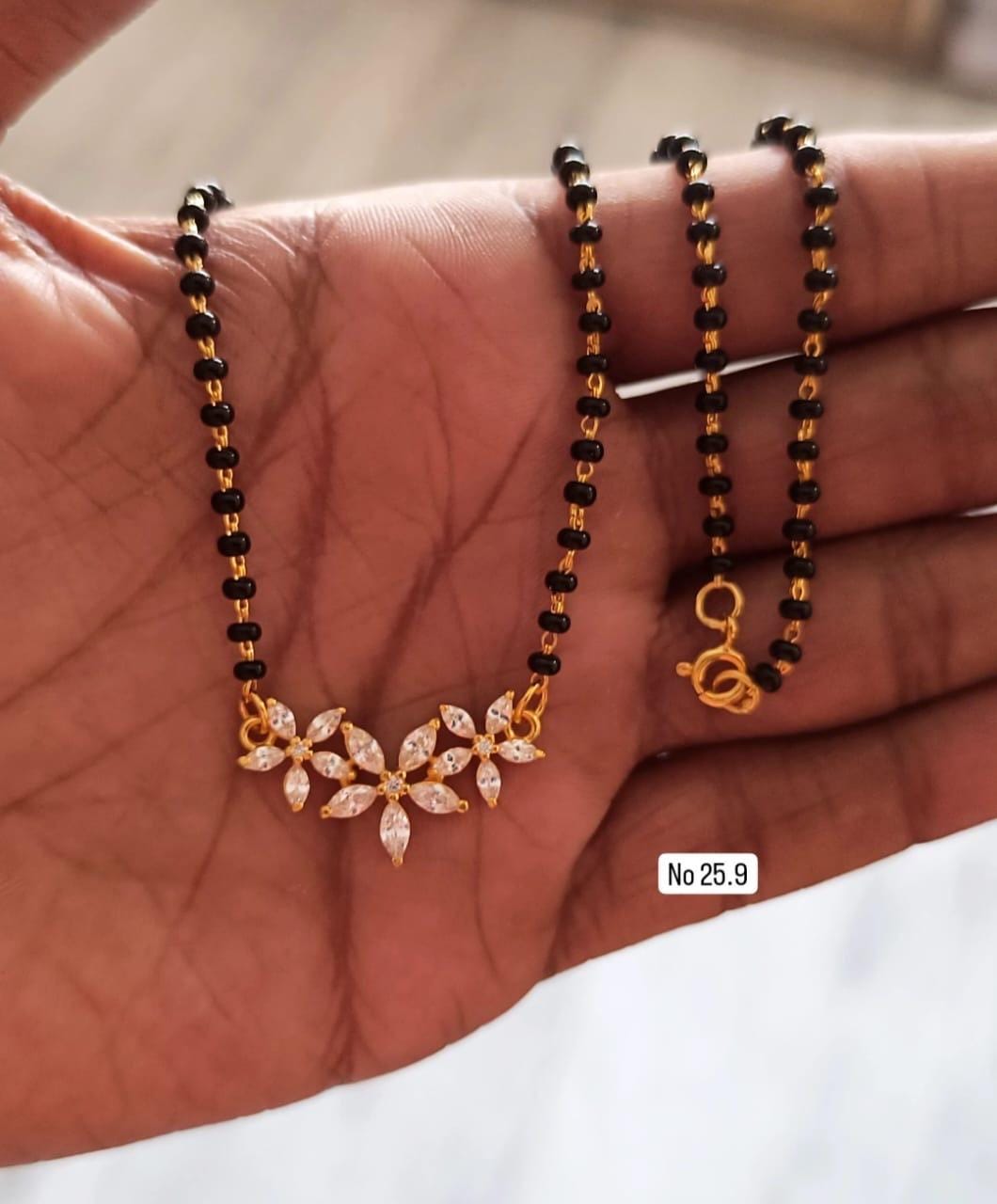CZ Black Beads necklace