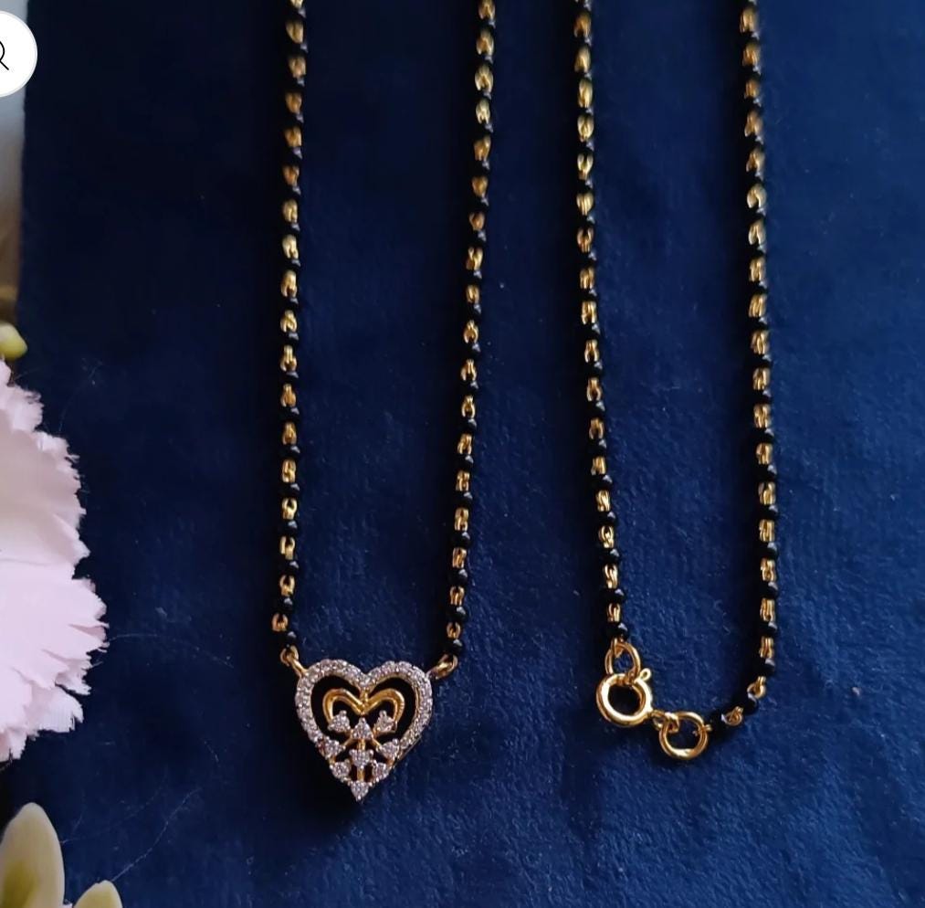 Heart Black Beads
