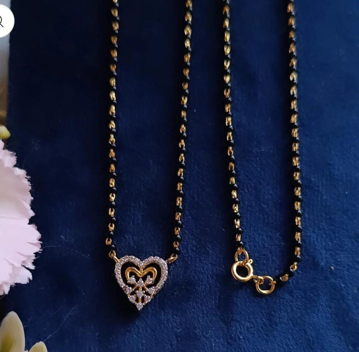 Heart Black Beads