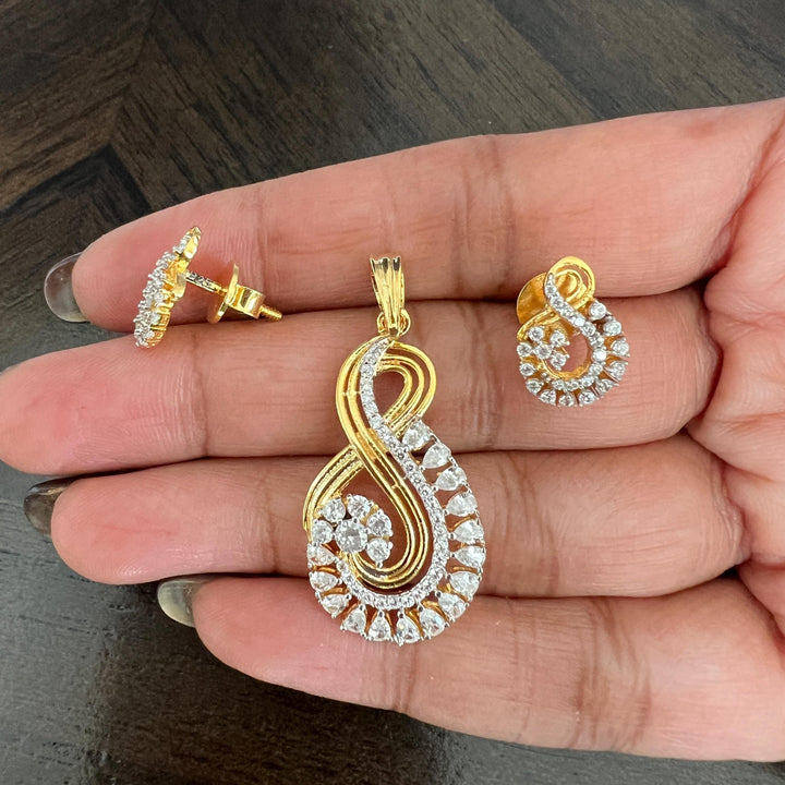 Diamond replica Pendant sets