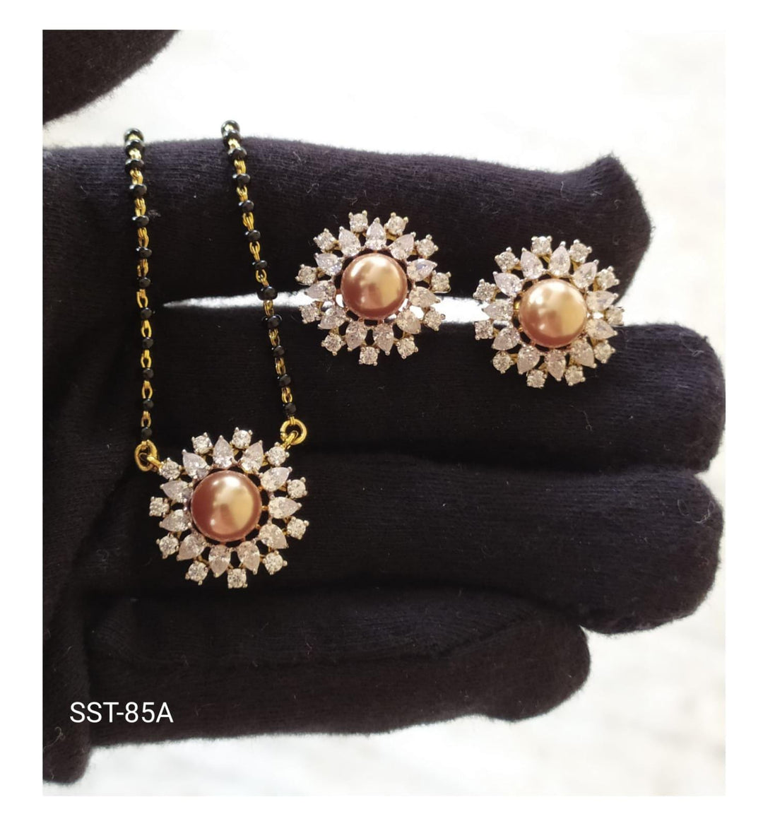 Pearl Silver Black Beads