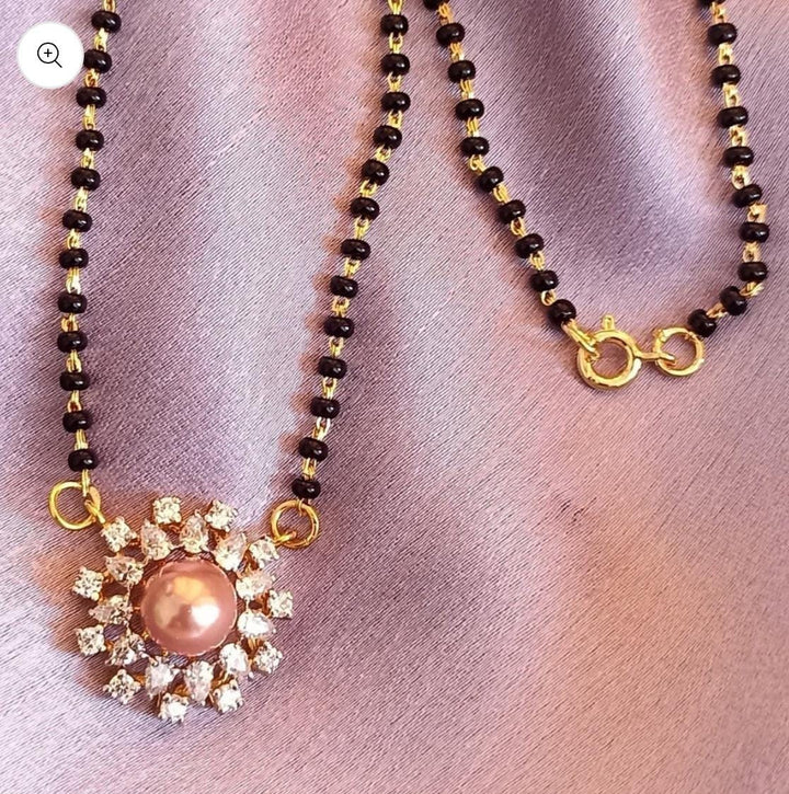 Pearl Silver Black Beads