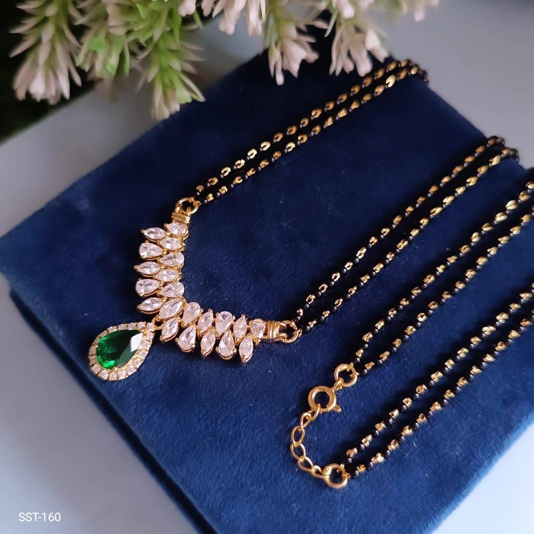 Green Black Beads
