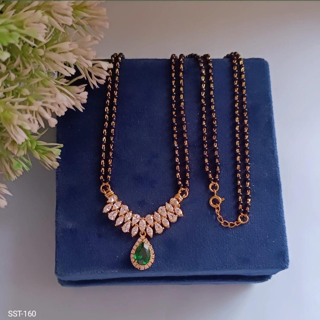 Green Black Beads