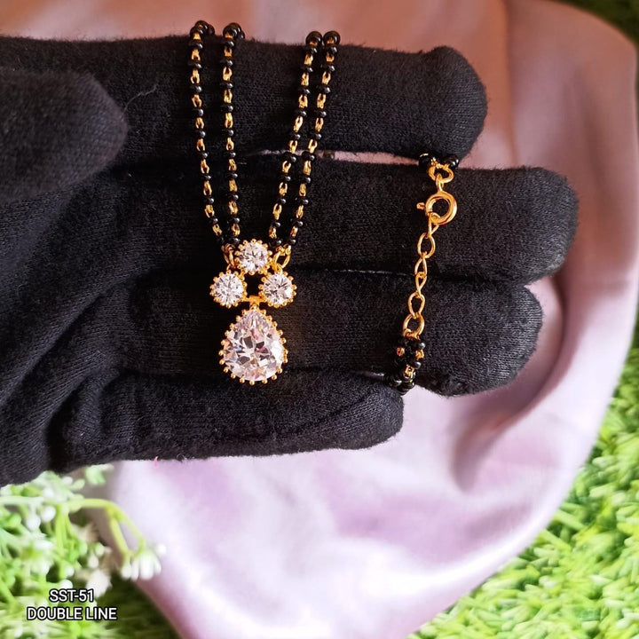 2 Strands Black Beads