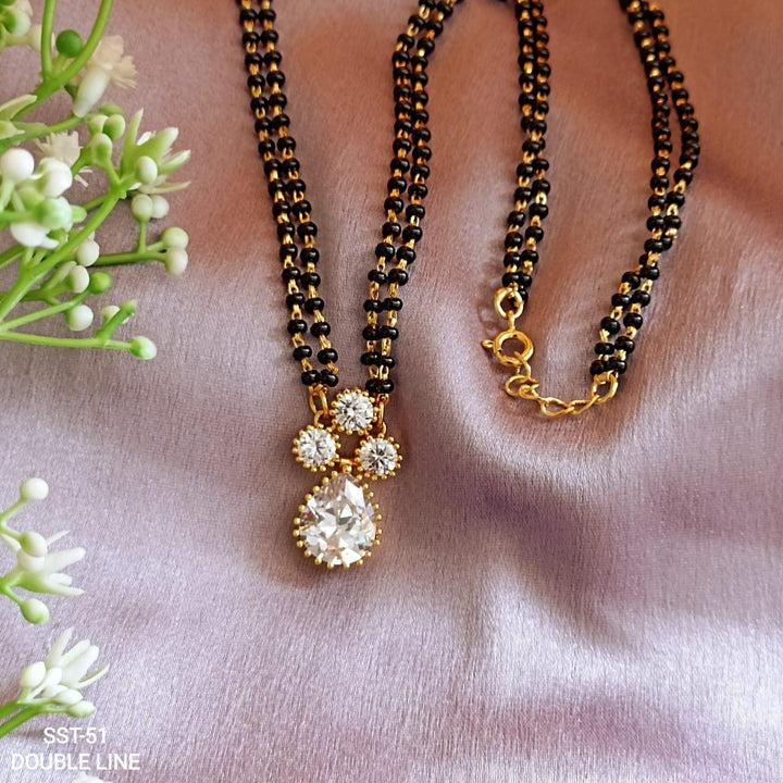 2 Strands Black Beads