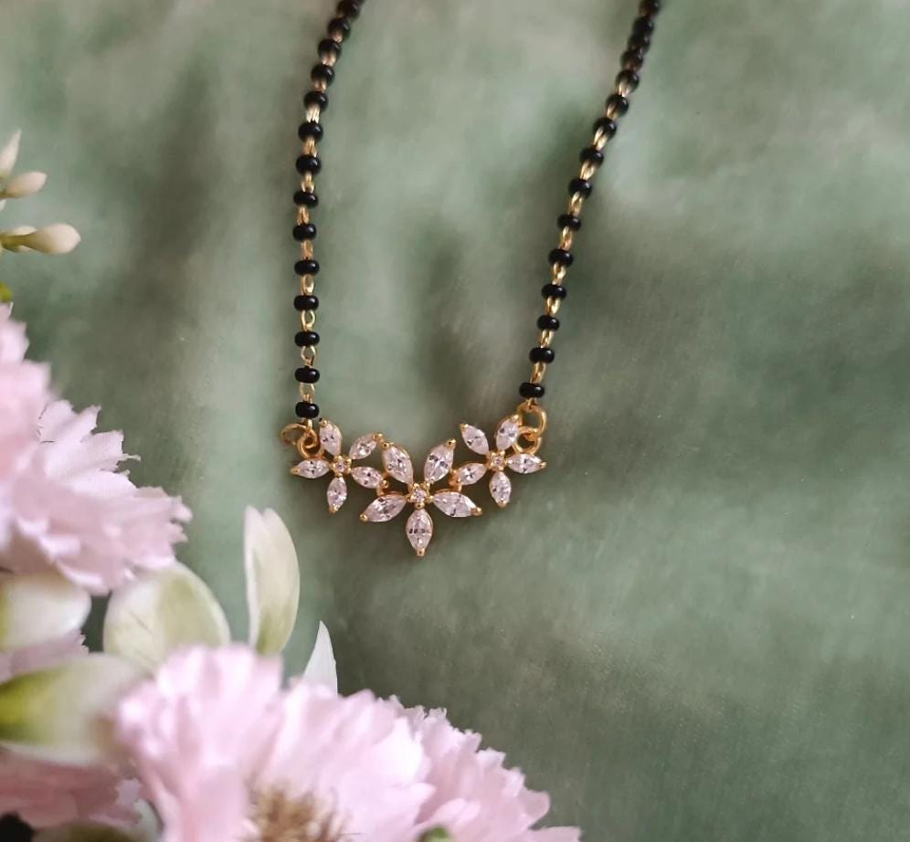 CZ Black Beads necklace