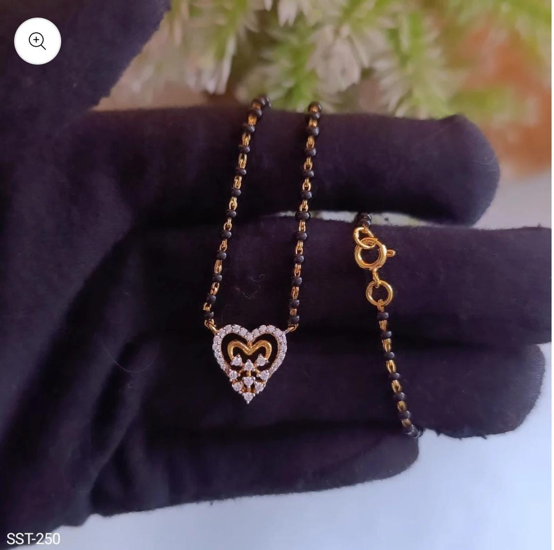 Heart Black Beads