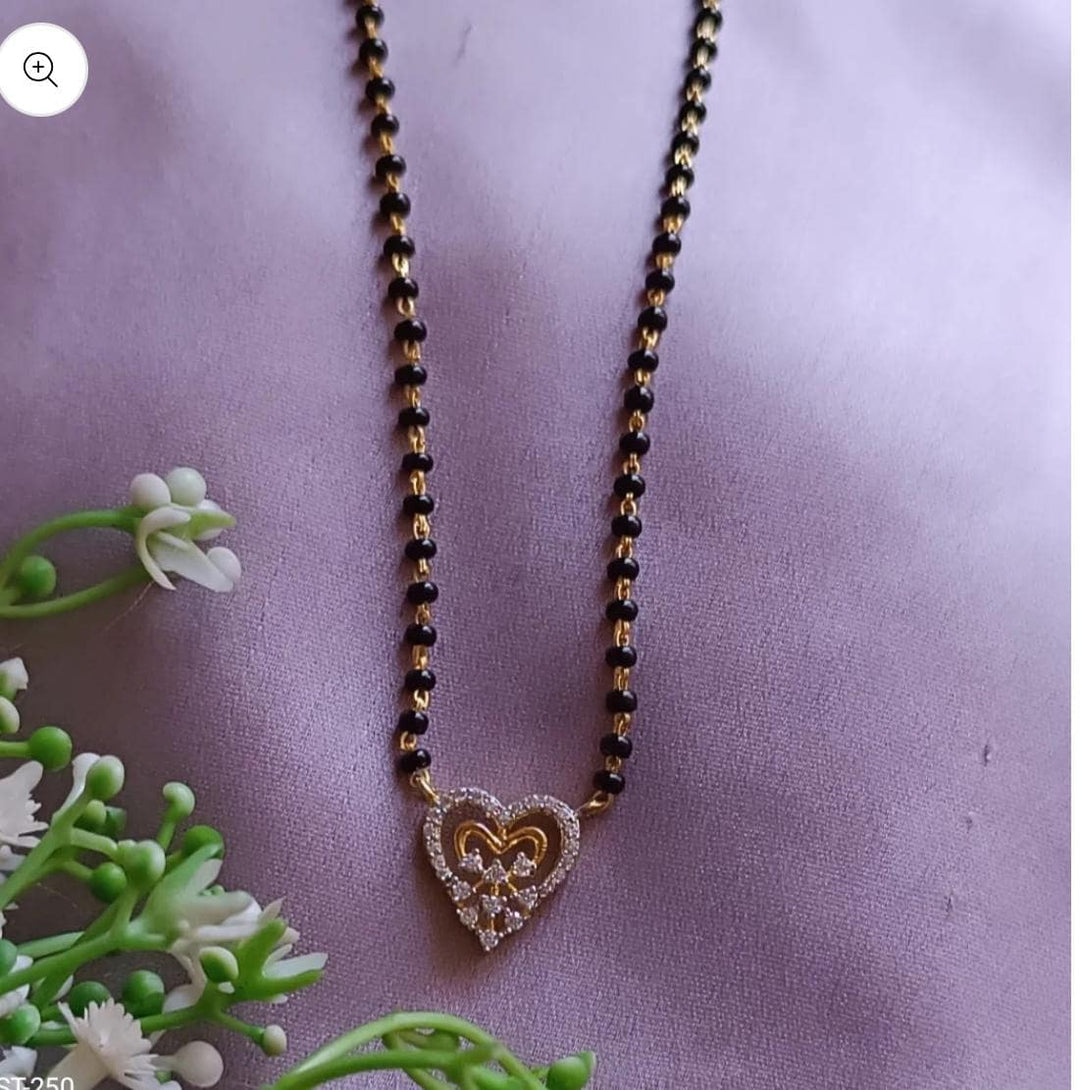 Heart Black Beads