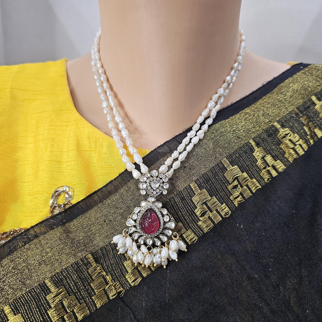 Pearl Moissanite necklace